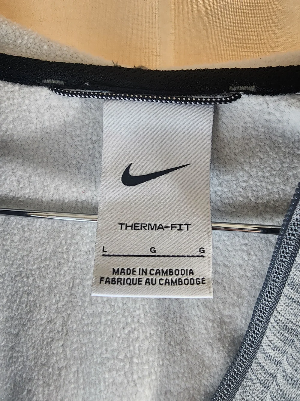 Nike Boy's Light Gray Full-Zip Hoodie Jacket L